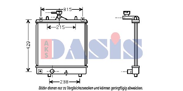 AKS DASIS Radiators, Motora dzesēšanas sistēma 150023N